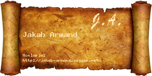 Jakab Armand névjegykártya