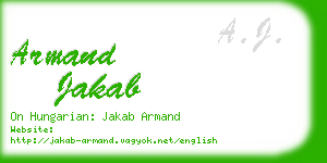 armand jakab business card